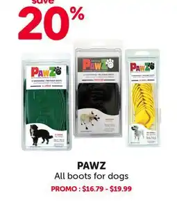 Mondou PAWZ All boots for dogs offer