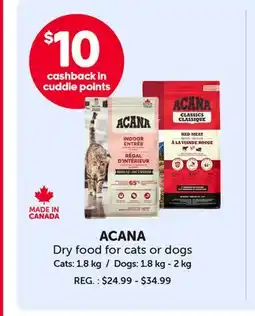 Mondou ACANA Dry food for cats or dogs offer