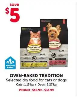 Mondou OVEN-BAKED TRADITION Selected dry food for cats or dog offer