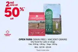 Mondou OPEN FARM GRAIN FREE / ANCIENT GRAINS Dry food for cats or dogs offer