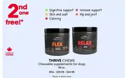 Mondou THRIVE CHEWS Chewable supplements for dogs offer