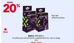 Mondou BACI+ PROBIO+ Vivoflora pre and probiotic supplements for cats or dogs offer