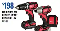 Canac Lithium-Ion Drill Driver & Impact Driver Set 18 V offer