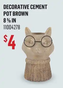 Canac Decorative Cement Pot Brown offer