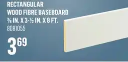 Canac Rectangular Wood Fibre Baseboard 3/8 in. x 3-1/2 in. x 8 ft offer