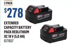 Canac Extended Capacity Battery Pack REDLITHIUM XC 18 V (5,0 Ah) offer