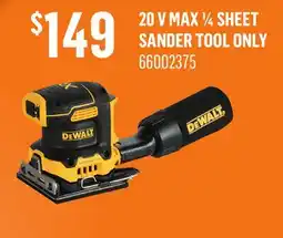 Canac 20 V Max 1/4 Sheet Sander Tool Only offer