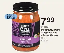 Avril choucroute, kimchi ou légumes crus et fermentés bios offer