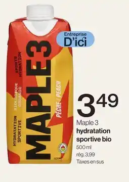 Avril Hydratation sportive bio offer