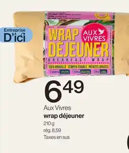 Avril wrap déjeuner offer