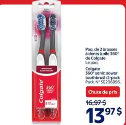 Walmart Colgate 360 sonic power toothbrush 2-pack offer
