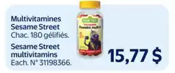 Walmart Sesame Street multivitamins offer