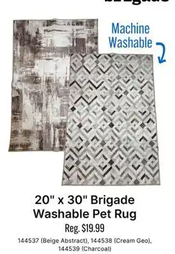 Ren’s Pets Depot 20 x 30 Brigade Washable Pet Rug offer
