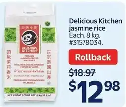 Walmart Delicious Kitchen jasmine rice offer