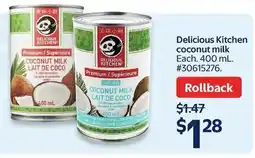 Walmart Delicious Kitchen coconut milk offer