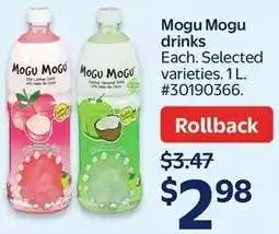 Walmart Mogu Mogu drinks offer