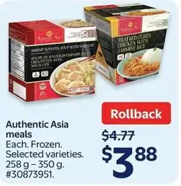 Walmart Authentic Asia meals offer