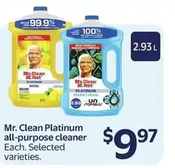 Walmart Mr. Clean Platinum all-purpose cleaner offer