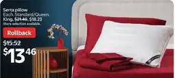 Walmart Serta pillow offer