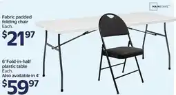 Walmart 6' Fold-in-half plastic table offer