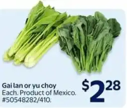 Walmart Gai lan or yu choy offer