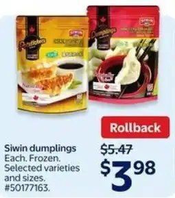 Walmart Siwin dumplings offer