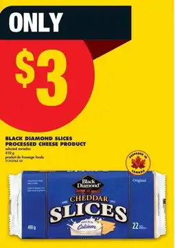 No Frills Black diamond slices processed cheese product offer