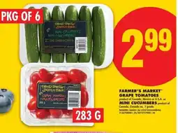 No Frills Farmer's market grape tomatoes mini cucumbers offer
