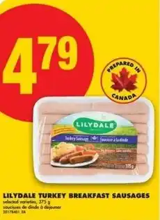 No Frills Lilydale turkey breakfast sausages offer
