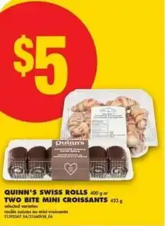 No Frills Quinn's swiss rolls or two bite mini croissants offer