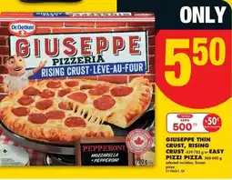 No Frills Giuseppe thin crust, rising crust or easy pizzi pizza offer