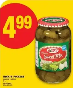No Frills Bick's pickles offer