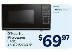 Walmart Mainstays 0.7-cu. ft. microwave offer