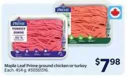 Walmart Maple Leaf Prime Ground Chicken or Turkey offer