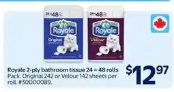 Walmart Royale 2-Ply Bathroom Tissue offer