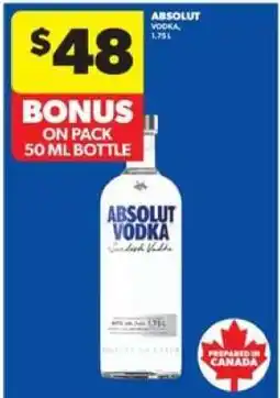 Real Canadian Liquorstore Absolut Vodka offer