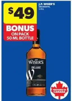 Real Canadian Liquorstore J.P. Wiser's Deluxe Rye offer
