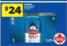 Real Canadian Liquorstore Sleeman Clear or Original Draught Beer offer