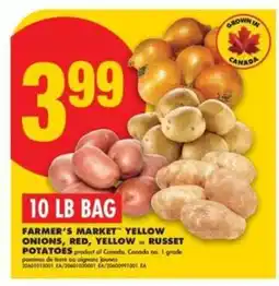 No Frills FARMER'S MARKET Yellow Onions, Red, Yellow or Russet Potatoes offer