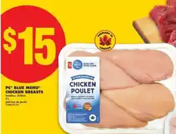 No Frills PC BLUE MENU CHICKEN BREASTS offer