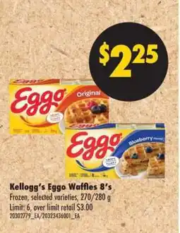 No Frills KELLOGG'S EGGO WAFFLES, 8's offer