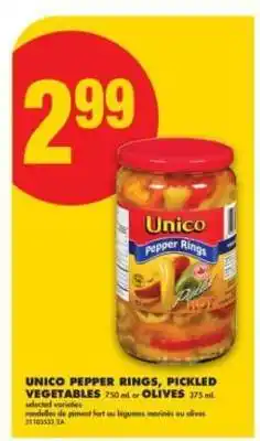No Frills UNICO PEPPER RINGS, PICKLED VEGETABLES offer