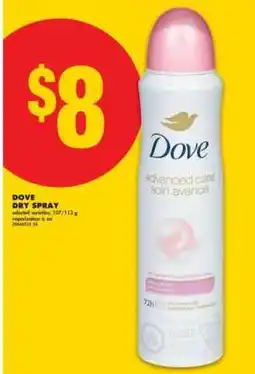 No Frills Dove Dry Spray offer