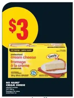 No Frills NO NAME CREAM CHEESE offer