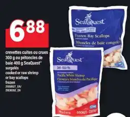 Maxi SeaQuest crevettes cuites ou crues 300 g ou pétoncles de baie 400 g offer