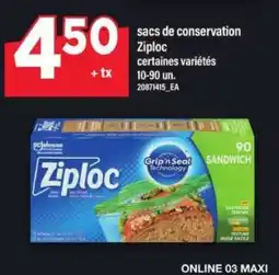 Maxi SACS DE CONSERVATION ZIPLOC offer