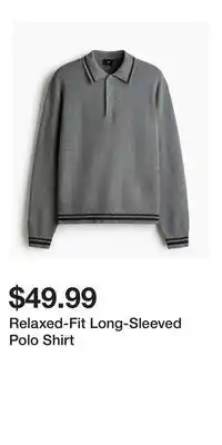 H&M Relaxed-Fit Long-Sleeved Polo Shirt offer