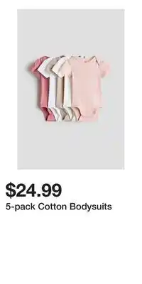 H&M 5-pack Cotton Bodysuits offer