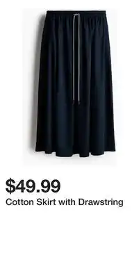 H&M Cotton Skirt with Drawstring offer