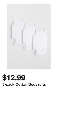H&M 3-pack Cotton Bodysuits offer
